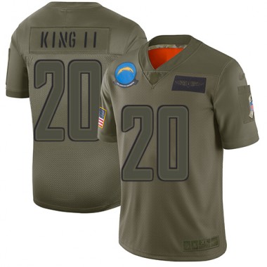 Los Angeles Chargers NFL Football Desmond King Olive Jersey Youth Limited  #20 2019 Salute to Service